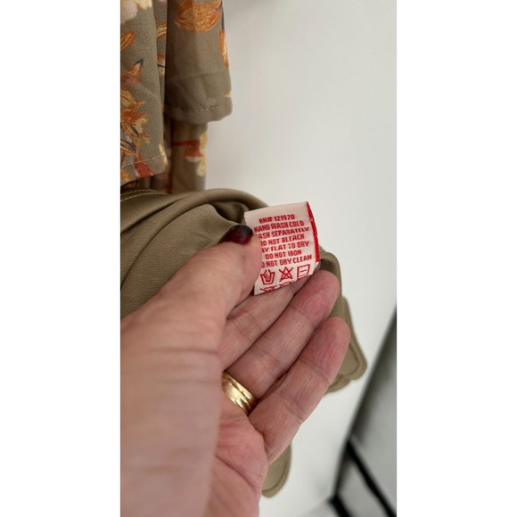 Flying Tomato Womens Sz XL Brown Floral Long Sleeve Maxi Dress Tiered Ruffle - Picture 6 of 8